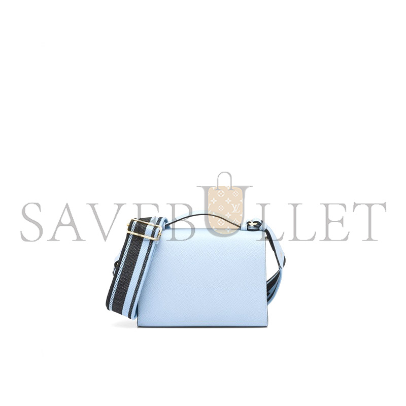 PRADA MONOCHROME SAFFIANO LEATHER BAG 1BD317 (21*14*6.5cm)
